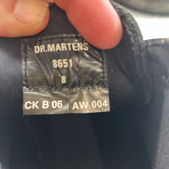 Dr Martens Made In England 90’s Black Tie Shoes Size 8 Men-10 Women Preowned - Picture 8 of 9